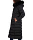 Фото #3 товара Womens Maxi Shine Bibbed Faux-Fur-Trimmed Hooded Puffer Coat