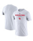 Men's White Houston Cougars On Court Bench T-shirt