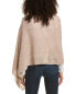 Фото #2 товара In2 By Incashmere Ribbed Cashmere Poncho Women's Brown