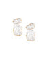 ფოტო #1 პროდუქტის Double Imitation Pearl Nugget 18K Gold Plated Earrings