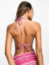 Фото #7 товара The Frolic malia scallop triangle bikini top in pink