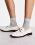 Glamorous horsebit loafers in white croc