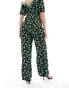 Mamalicious Maternity relaxed under the bump trouser co-ord in palm flower print