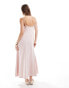 ASOS DESIGN trapeze midi cami dress in washed pink