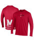 Фото #1 товара Men's and Women's Red Maryland Terrapins 2024 On-Court Bench Unity Performance Long Sleeve T-shirt