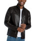 Фото #1 товара Men's Perforated Faux Leather Hipster Jacket, Created for Macy's