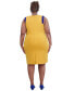 Women's Combo Sleeveless Sheath Dress