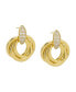 Pave Dangling Twisted Knot Stud Earring