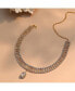 ფოტო #2 პროდუქტის Women's Gold Crystal Bling Necklace