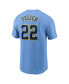 Фото #4 товара Men's Christian Yelich Powder Blue Milwaukee Brewers City Connect Name and Number T-shirt