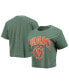 Фото #2 товара Women's Green Miami Hurricanes Edith Vintage-Like Burnout Crop T-shirt