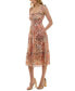 Фото #3 товара Juniors' Tie-Shoulder Floral-Print Smocked-Waist Dress