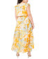 Фото #6 товара Платье макси с рукавами Vince Camuto Plus Size Printed Flutter-Sleeve Tiered