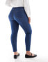 DTT Plus Jo mid rise skinny jeans in mid blue wash