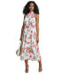 Фото #1 товара Petite Floral-Print A-Line Halter Dress