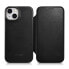 Фото #1 товара Чехол для iPhone 14 Plus с магнитной закладкой MagSafe из натуральной кожи Oil Wax Premium Leather черный iCARER
