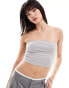 Фото #1 товара ASOS DESIGN ultimate crop bandeau top in grey marl