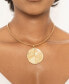 Фото #3 товара Statement Swirl Pendant 18K Gold-Plated Choker Necklace