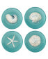 Фото #1 товара Ocean View Set of 4 Salad Plates