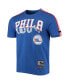 ფოტო #3 პროდუქტის Men's Royal, Red Philadelphia 76ers Mesh Capsule Taping T-shirt