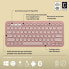 Фото #2 товара Bluetooth-клавиатура с подставкой для планшета Logitech K380 французский Розовый AZERTY