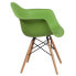 Фото #1 товара Alonza Series Green Plastic Chair With Wood Base