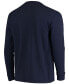 Фото #3 товара Men's Navy Denver Broncos Maverick Thermal Henley Long Sleeve T-shirt