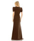 Фото #3 товара Women's Ieena Plunge Neck Puff Sleeve Cut Out Gown