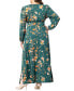 Фото #2 товара Women's Plus Size Kelsey Long Sleeve Maxi Dress