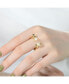 ფოტო #2 პროდუქტის Sterling Silver with 14K Gold Plated and 5MM freshwater Pearls Modern Ring