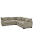 Фото #4 товара Rhyder 3-Pc. 'L' Shaped Fabric Sectional Sofa, Created for Macy's