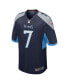 Фото #3 товара Men's Malik Willis Navy Tennessee Titans 2022 NFL Draft Pick Player Game Jersey