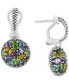 ფოტო #2 პროდუქტის EFFY® Multi-Gemstone Cluster Drop Earrings (3-7/8 ct. t.w.) in Sterling Silver
