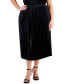 ფოტო #1 პროდუქტის Plus Size Satin Pull-On Pleated Skirt