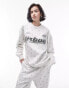 Topshop co ord graphic ditsy Lisboa oversized sweat in ecru S - EU 36-38 - фото #1