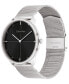 ფოტო #2 პროდუქტის Unisex Silver-Tone Stainless Steel Mesh Bracelet Watch 40mm