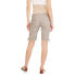 Oh! Mamma Maternity Casual Bermuda Shorts with Full Panel Women Small Light Grey