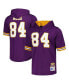 Фото #1 товара Men's Randy Moss Purple Minnesota Vikings Retired Player Name and Number Mesh Hoodie T-shirt