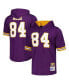 Men's Randy Moss Purple Minnesota Vikings Retired Player Name and Number Mesh Hoodie T-shirt 2XL - фото #1