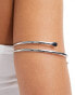 ASOS DESIGN arm cuff with wraparound wire design in silver tone