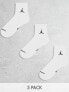 Фото #1 товара Jordan everyday cushion 3 pack ankle socks in white