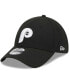 Men's Black Philadelphia Phillies Logo 39THIRTY Flex Hat