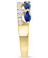 EFFY® Sapphire (3/4 ct. t.w.) & Diamond (1/3 ct. t.w.) Double Row Ring in 14k Gold