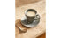 Glazed stoneware espresso cup and saucer