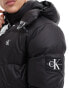 Фото #3 товара Calvin Klein Jeans Hooded Down Puffer Jacket in CK Black