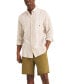 ფოტო #4 პროდუქტის Men's Classic-Fit Striped Linen-Blend Long Sleeve Shirt