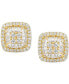 ფოტო #9 პროდუქტის Diamond Baguette Square Stud Earrings (1/2 ct. t.w.) in 14k Gold , 14k White Gold or 14k Rose Gold