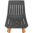 Фото #4 товара Krzesło plastikowe z drewnianymi nogami do domu gabinetu do 150 kg 2 szt. szare