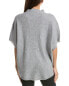 Forte Cashmere Textured Funnel Cashmere Popover Women's Grey Xs