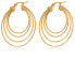Luxury gold plated earrings circles